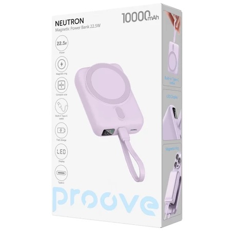 Універсальна мобільна батарея Proove Neutron 22.5W 10000mAh Purple (PBNE22022209) Зображення