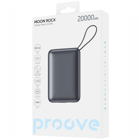 Універсальна мобільна батарея Proove Moon Rock 22.5W 20000mAh Gray (PBM222012105) Зображення