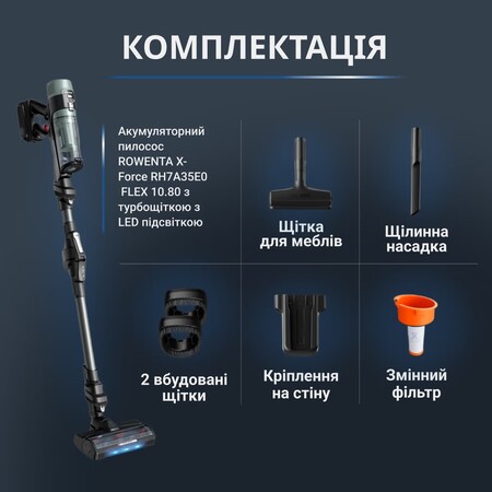 Акумуляторний пилосос Rowenta X-Force Flex 10.80 RH7A35E0 Зображення