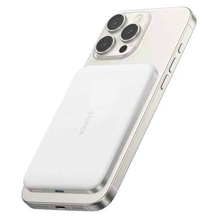 Універсальна мобільна батарея Anker Nano MagGo Slim 5000mAh 20W White (A1665H21) Зображення