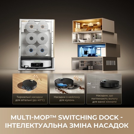 Робот-пилосос Dreame Bot MatriX 10 Ultra White (RLX95CE-wh) Зображення