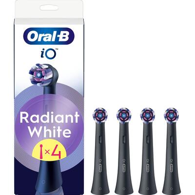 Насадка для зубної електрощітки Braun Oral-B iO RB WB Radiant White Black (4 шт) Изображение
