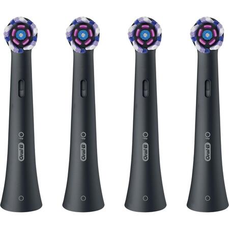 Насадка для зубної електрощітки Braun Oral-B iO RB WB Radiant White Black (4 шт) Зображення
