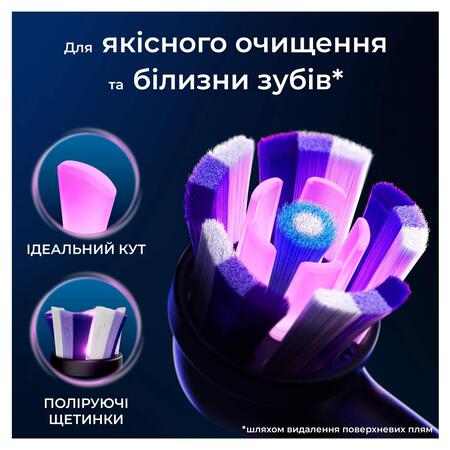 Насадка для зубної електрощітки Braun Oral-B iO RB WB Radiant White Black (4 шт) Зображення