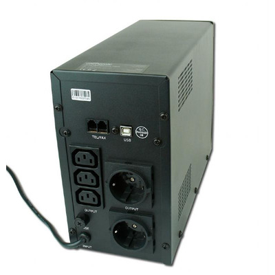 Джерело безперебійного живлення EnerGenie EG-UPS-033 1200VA LCD, USB, метал Изображение