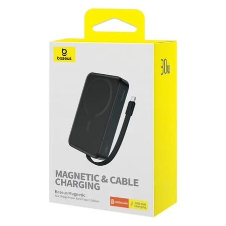 Універсальна мобільна батарея Baseus Magnetic Mini 10000mAh, 30W Black (P1002210B113-00) Зображення
