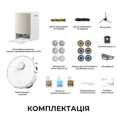 Робот-пилосос Dreame Bot Matrix 10 Pro White (RLM61HE-Wh) Зображення