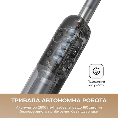 Акумуляторний миючий пилосос Dreame Mira Mop 10 Black (HMF10A-BL) Зображення