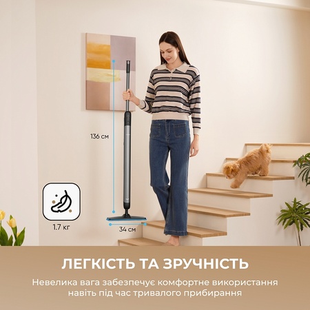 Акумуляторний миючий пилосос Dreame Mira Mop 10 Black (HMF10A-BL) Зображення