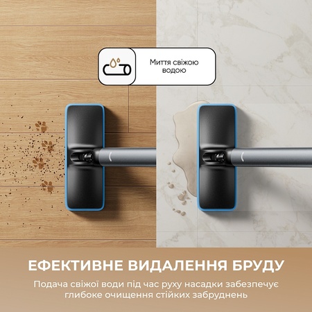 Акумуляторний миючий пилосос Dreame Mira Mop 10 Black (HMF10A-BL) Зображення