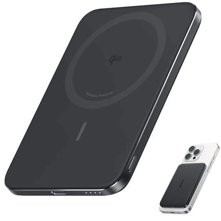 Універсальна мобільна батарея Anker Nano MagGo Slim 5000mAh 20W Black (A1665H11) Зображення