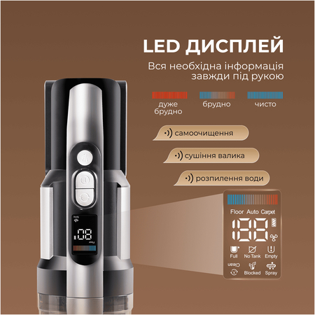 Акумуляторний миючий пилосос Jimmy PW11 Pro Max-B 5 в 1 Зображення