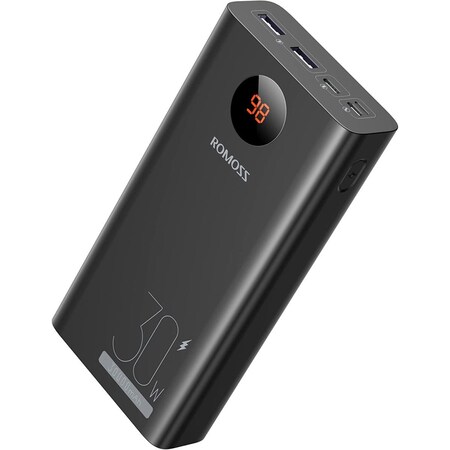 Універсальна мобільна батарея Romoss PEA30 30000mAh 30W Black (PEA30-292-2111H) Зображення