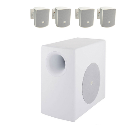 Акустичний комплект (сабвуфер, 4 сателіта) JBL Control 50 Pack WH Зображення