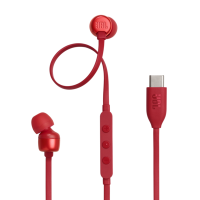 Навушники JBL Tune 310C USB-C Red (JBLT310CRED) Изображение