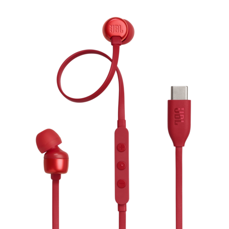 Навушники JBL Tune 310C USB-C Red (JBLT310CRED) Изображение