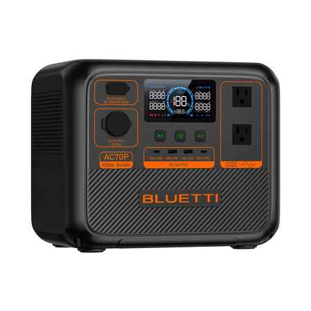 Зарядна станція Bluetti AC70P, 1000 Вт, 864 Вт*год (електростанція для дому, ДБЖ, UPS) Зображення