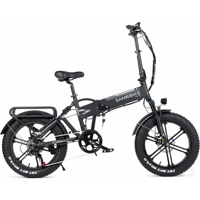Електровелосипед фетбайк SAMEBIKE XWLX09 (500 Вт; 10 А/год; 48 В), колеса 20х4", з ручкою газу, чорний Изображение