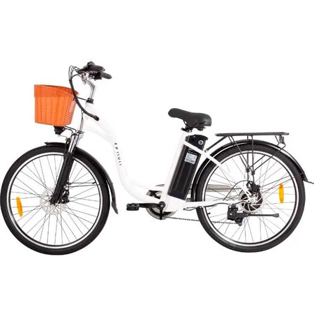 Електровелосипед міський DYU C6 (350 Вт; 12,5 А/год; 36 В), колеса 26", з ручкою газу, білий Изображение
