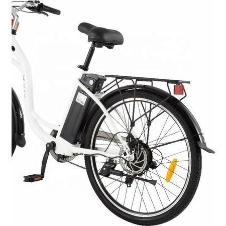Електровелосипед міський DYU C6 (350 Вт; 12,5 А/год; 36 В), колеса 26", з ручкою газу, білий Изображение