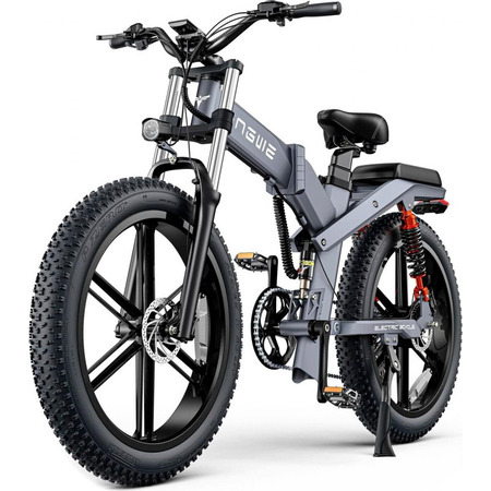 Електровелосипед фетбайк ENGWE X-26 Dual Batteries (1000 Вт; 19,2 А/год+10 А/год; 48 В), колеса 26х4", з ручкою газу, чорний Изображение