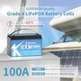 Акумулятор Kepworth LiFePO4 12V/100AH (1280W*h) (46,5х25,5х31 см, для будинку, котла, сонячних батарей) Изображение
