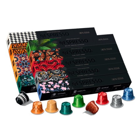 Набір кави в капсулах Nespresso World Explorations Selection, 10 міст світу (100 шт.) Зображення
