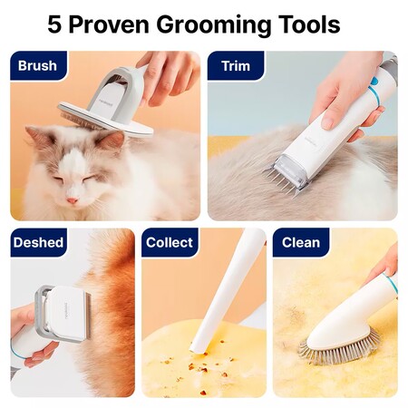 Набір для грумінгу Neakasa P2 Pro Grooming Kit 5 в 1, домашній грумінг салон для тварин Изображение