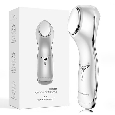 Антивіковий ультразвуковий масажер для очей 2 в 1 TOUCHBeauty TB-1589, тепло-холод терапія, СМАС ліфтинг, білий, гаджет для краси Изображение