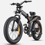 Електровелосипед фетбайк ENGWE X-24 Dual Batteries (1000 Вт; 19,2 А/год+10 А/год; 48 В), колеса 24х4", з ручкою газу, чорний (Чорний) Изображение
