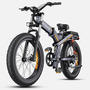 Електровелосипед фетбайк ENGWE X-24 Dual Batteries (1000 Вт; 19,2 А/год+10 А/год; 48 В), колеса 24х4", з ручкою газу, сірий Изображение