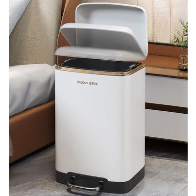 Відро для сміття Joybos Can-12L, з педаллю, 12 л, білий, товари для дому Изображение