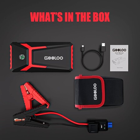 Пускозарядний пристрій Gooloo GE2000, 19800 mAh (Jump Starter, бустер для авто) Изображение