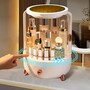 Органайзер для косметики Joybos  with LED для зберігання макіяжу з дзеркалом зі світлодіодним підсвічуванням, білий, товари для дому Изображение