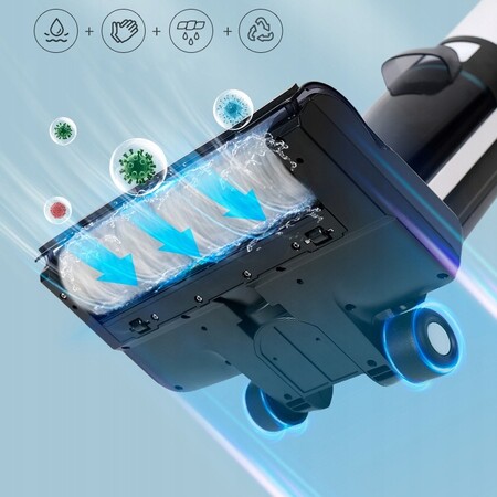 Ручний пилосос миючий Liectroux I7 Pro, акумуляторний, бездротовий пилосос, білий, техніка для дому Изображение