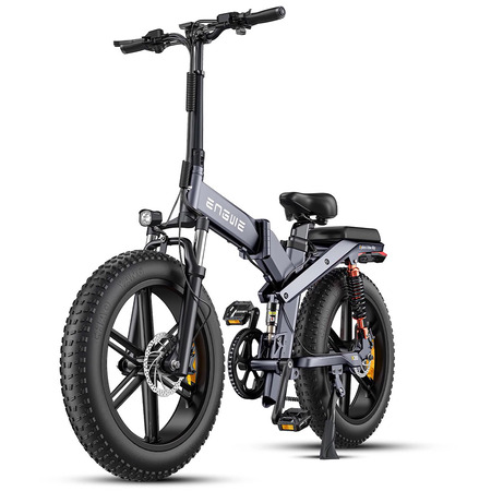 Електровелосипед фетбайк Engwe X-20 Dual Batteries (750 Вт; 14,4 А*год+7,8 А*год; 48 В), колеса 20х4", з ручкою газу, сірий Изображение