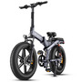 Електровелосипед фетбайк Engwe X-20 Dual Batteries (750 Вт; 14,4 А*год+7,8 А*год; 48 В), колеса 20х4", з ручкою газу, сірий Изображение