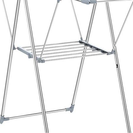 Сушарка для білизни Joybos Rack F6208B (складна), 190х133х68х63 см, металева, сірий, товари для дому Изображение