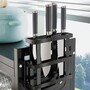 Сушарка для посуду над мийкою Maxxim KS805, сушка двоярусна з кришкою, з нержавіючої сталі, 84*78*30 см, чорна, товари для дому Изображение
