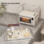 Полиця для мікрохвильової печі Maxxim 1-Tier,1-ярусний стелаж, 57*38*36 см, срібний, товари для дому Изображение
