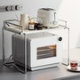 Полиця для мікрохвильової печі Maxxim 1-Tier,1-ярусний стелаж, 57*38*36 см, срібний, товари для дому Изображение