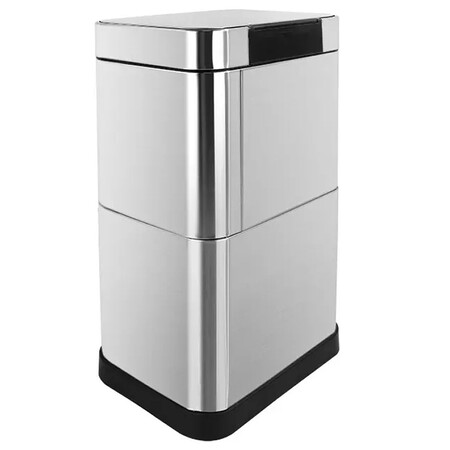 Сенсорне відро для сміття 60 л Aemaxx Sensor Trash Can-60, інтелектуальне відкривання, двухярусний, сатинова нержавіюча сталь, товари для дому Изображение