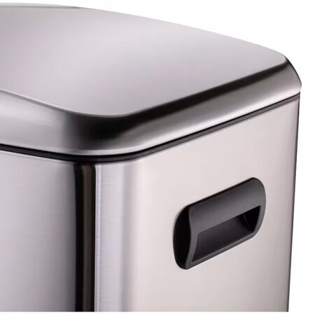 Відро для сміття Aemaxx Trash Can-50, з педаллю, 50 л, сатинова нержавіюча сталь, товари для дому Изображение