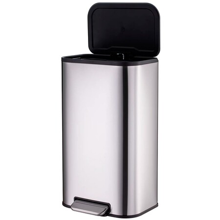 Відро для сміття Aemaxx Trash Can-30, з педаллю, з плавним закриттям, 30 л, сатинова нержавіюча сталь, товари для дому Изображение