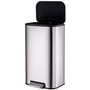 Відро для сміття Aemaxx Trash Can-30, з педаллю, з плавним закриттям, 30 л, сатинова нержавіюча сталь, товари для дому Изображение