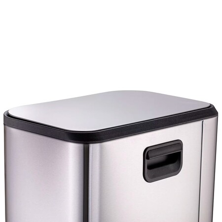 Відро для сміття Aemaxx Trash Can-30, з педаллю, з плавним закриттям, 30 л, сатинова нержавіюча сталь, товари для дому Изображение