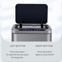 Сенсорне відро для сміття 16 л Yiwei Sensor Trash Bin with Legs-16 з деревяними ніжками, фіксація пакету, нержавіюча сталь, срібний, товари для дому Изображение