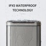 Сенсорне відро для сміття 16 л Yiwei Sensor Trash Bin with Legs-16 з деревяними ніжками, фіксація пакету, нержавіюча сталь, срібний, товари для дому Изображение