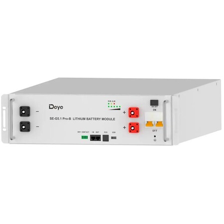 Акумулятор Deye SE-G5.1Pro-B LiFePO4 51,2V/100AH, 5120W*h, 200А (літій-залізо-фосфатний акумулятор для ДБЖ (UPS)) Зображення