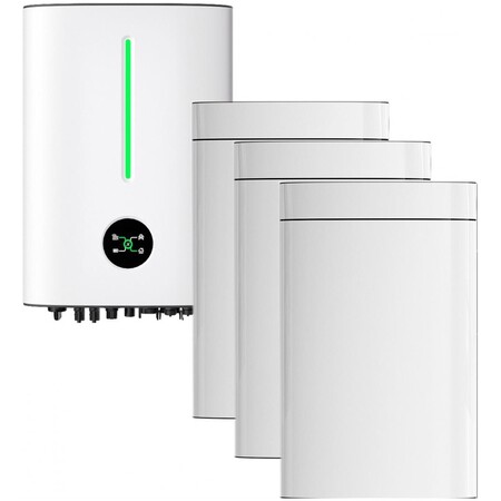 Комплект резервного автономного живлення ДБЖ/UPS Livoltek Hyper-6000 + 3x акумулятора Livoltek BLF51 LiFePO4 51,2V/100AH, 5000 Вт, 15360 Вт/год, літій-залізо-фосфатний акумулятор Зображення